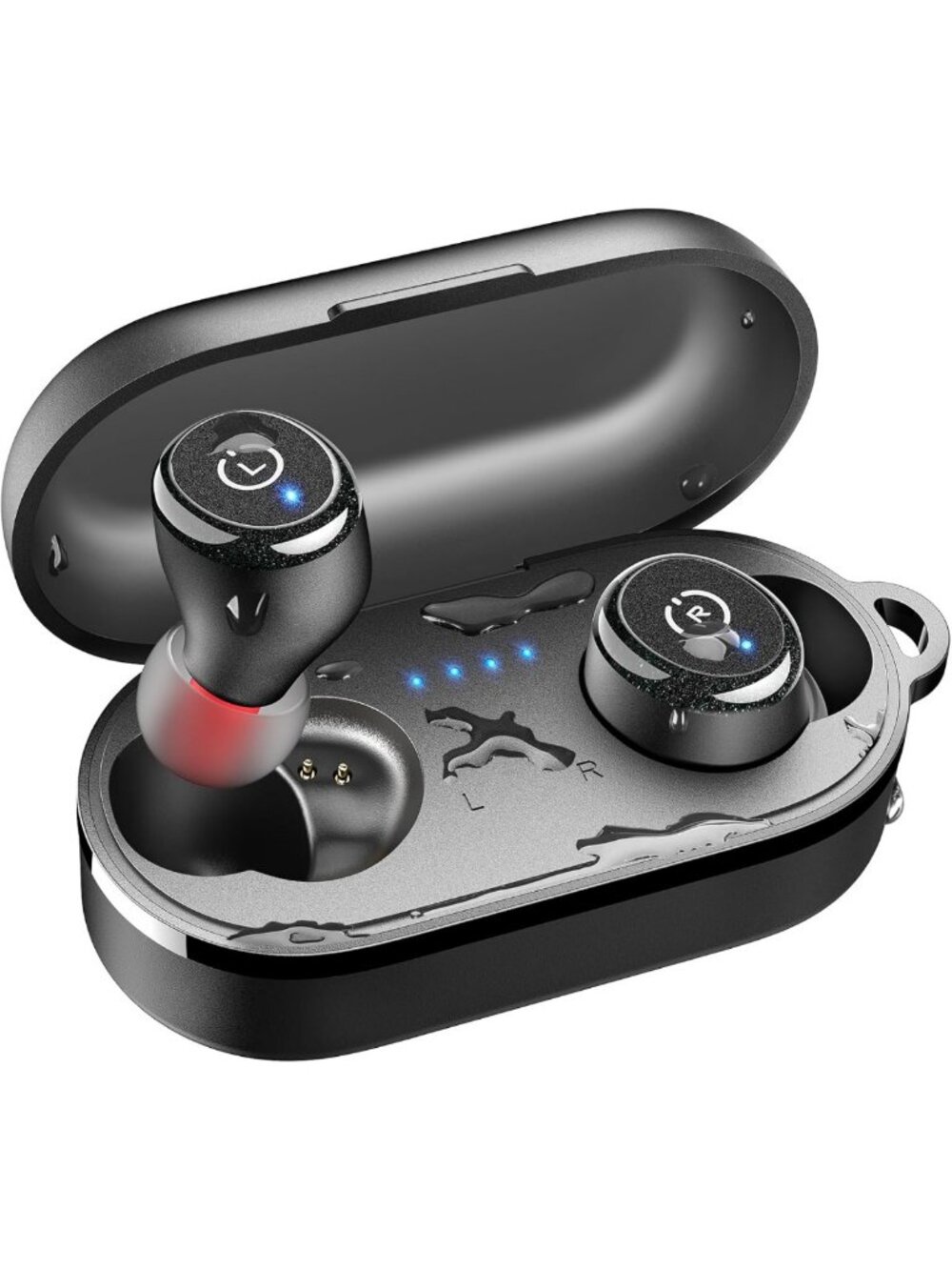 Wireless Earbuds with Powerful Bass, Stereo Sound, IPX8 Waterproof, Charging